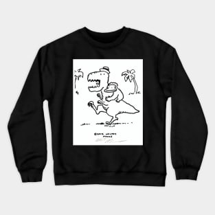Ape and T-Rex Go for a Run Crewneck Sweatshirt